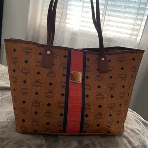 Authentic MCM Cognac Tote